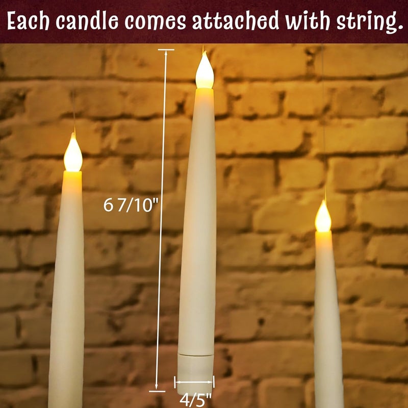 ORIENTAL CHERRY Halloween Decorations - Floating LED Candles with Remote Control -12Pcs Magic Witch Wizard Christmas Decor for Indoor Home Room Classroom Bedroom Birthday Party (with Common Remote) - Image 4